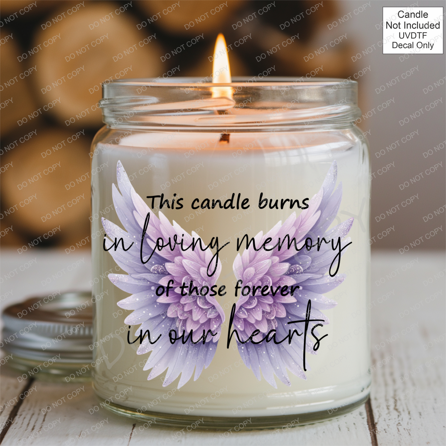 UVDTF Candle Burns In Loving Memory - Mackie Direct
