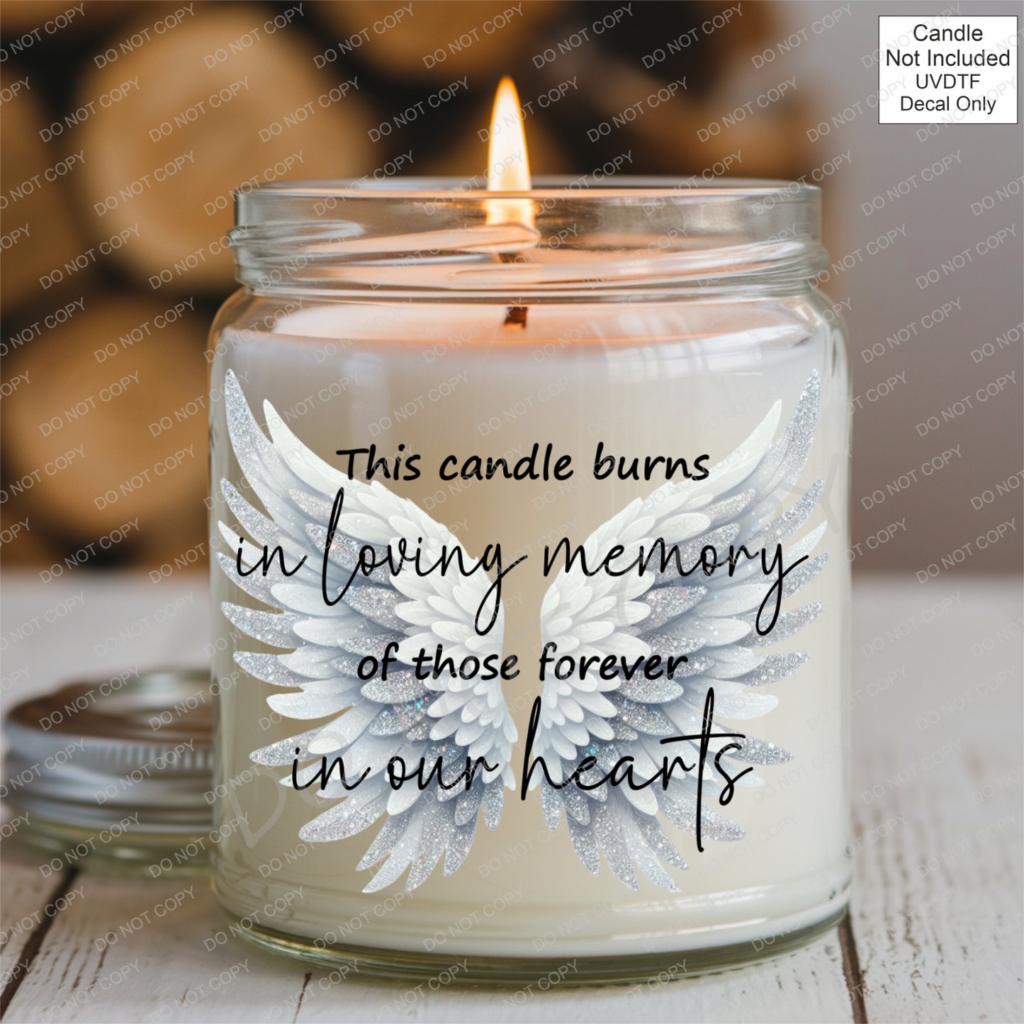 UVDTF Candle Burns In Loving Memory - Mackie Direct