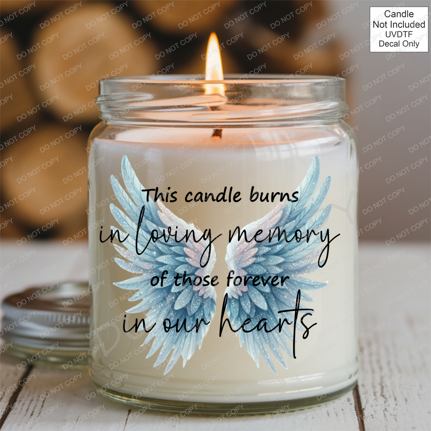 UVDTF Candle Burns In Loving Memory - Mackie Direct