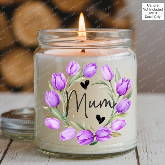 UVDTF Purple Tulip Family Name - Mackie Direct