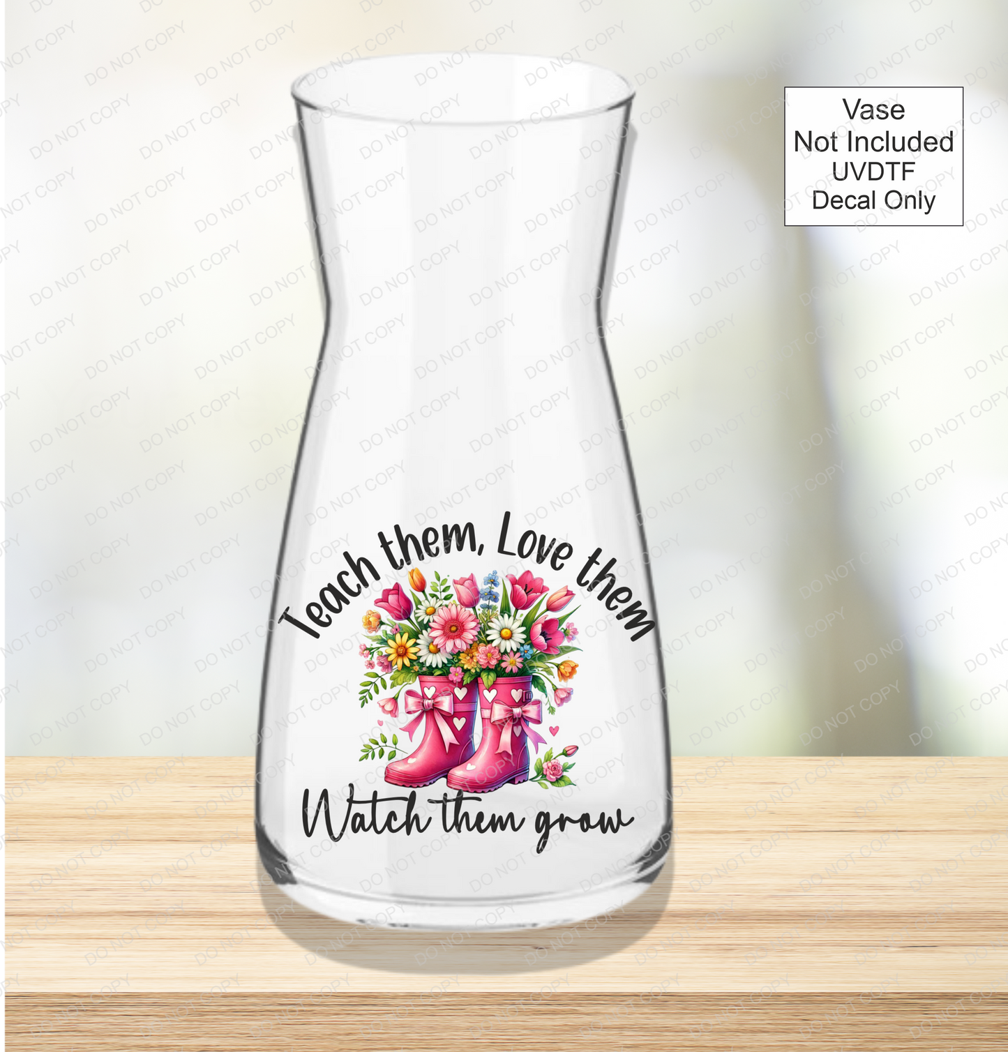 UVDTF Teacher Vases - Mackie Direct