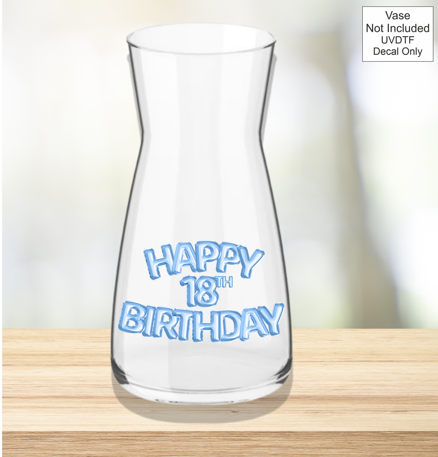 UVDTF Blue Foil Balloon Birthdays
