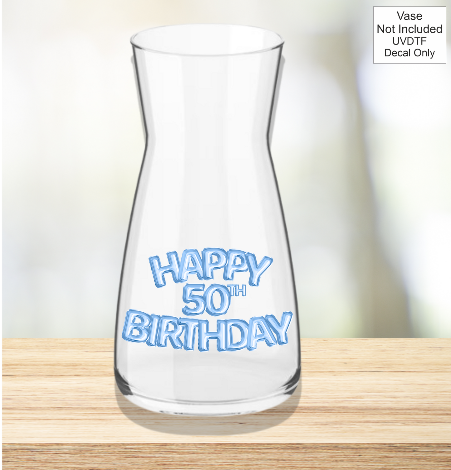 UVDTF Blue Foil Balloon Birthdays