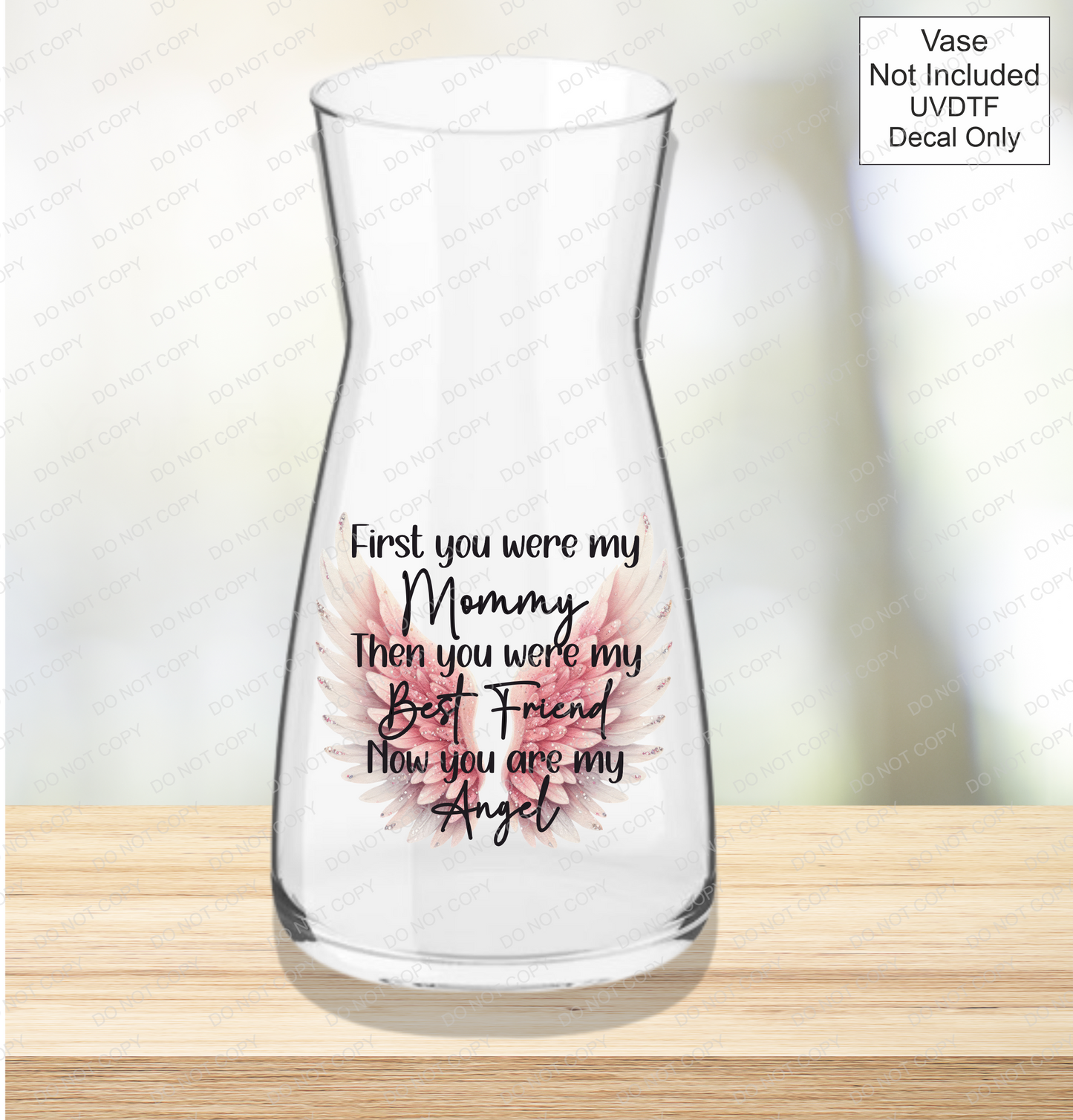 UVDTF First You Were My - Memorial Pink Wings - Mackie Direct