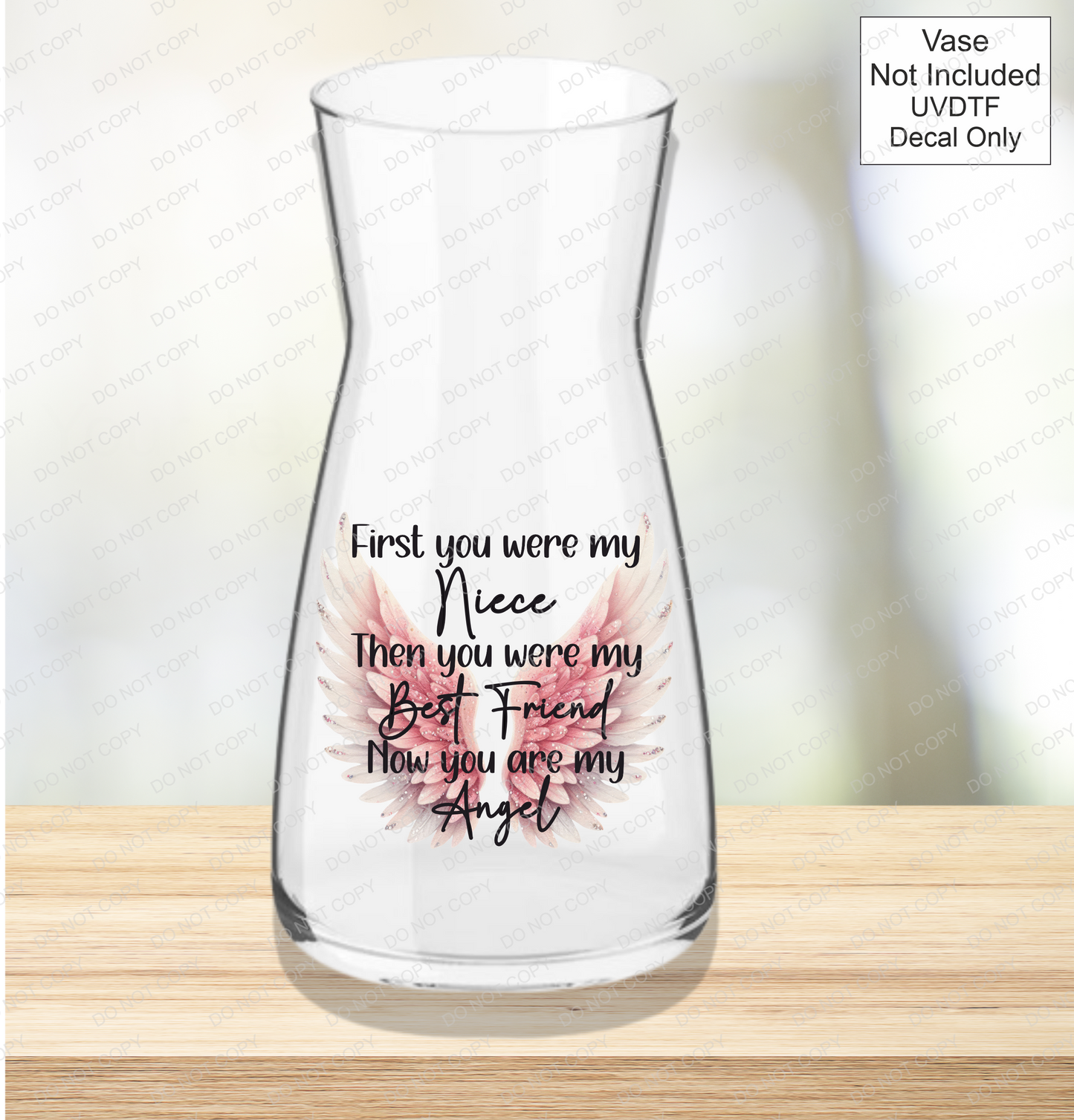 UVDTF First You Were My - Memorial Pink Wings - Mackie Direct