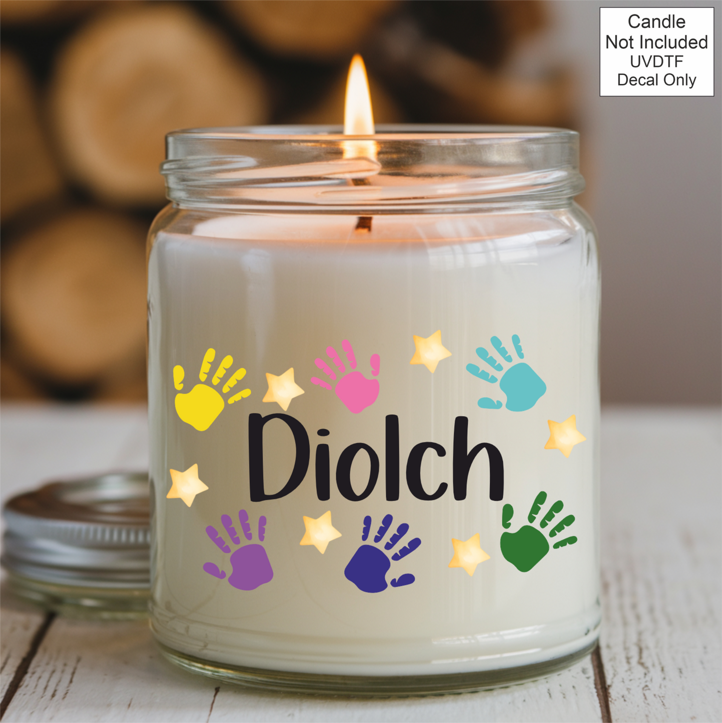 UVDTF Diolch Handprints - Welsh