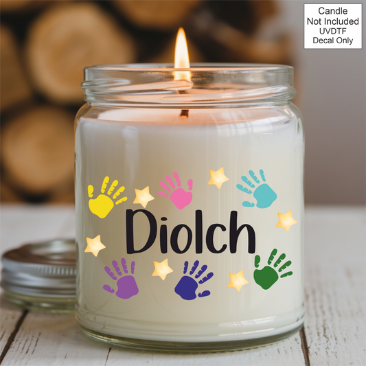 UVDTF Diolch Handprints - Welsh