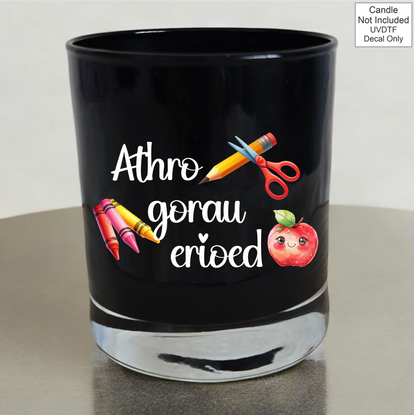 UVDTF Best Teacher Ever Apple - Welsh