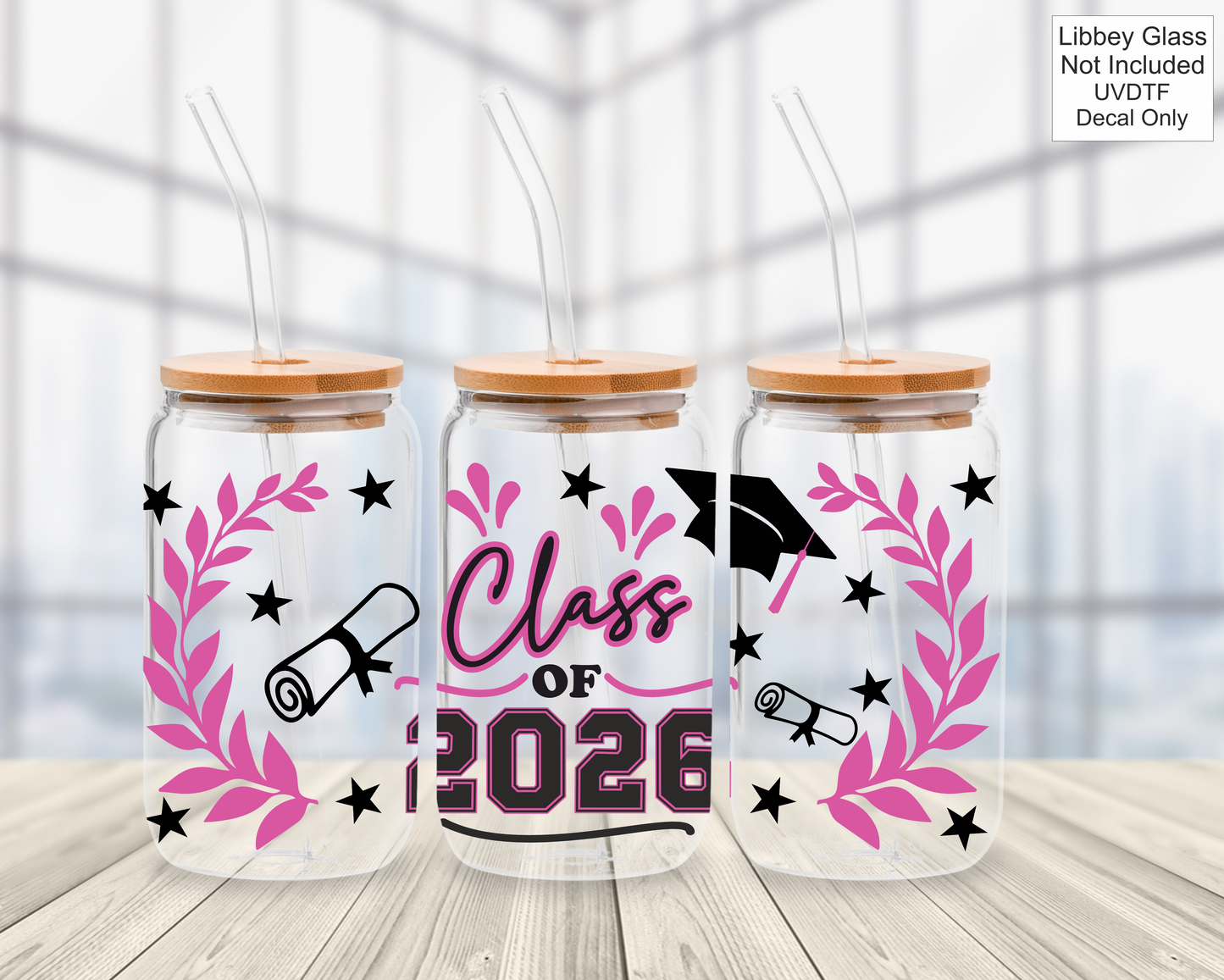 UVDTF 16oz Libbey Glass Wrap - Class Of / Leavers 2026