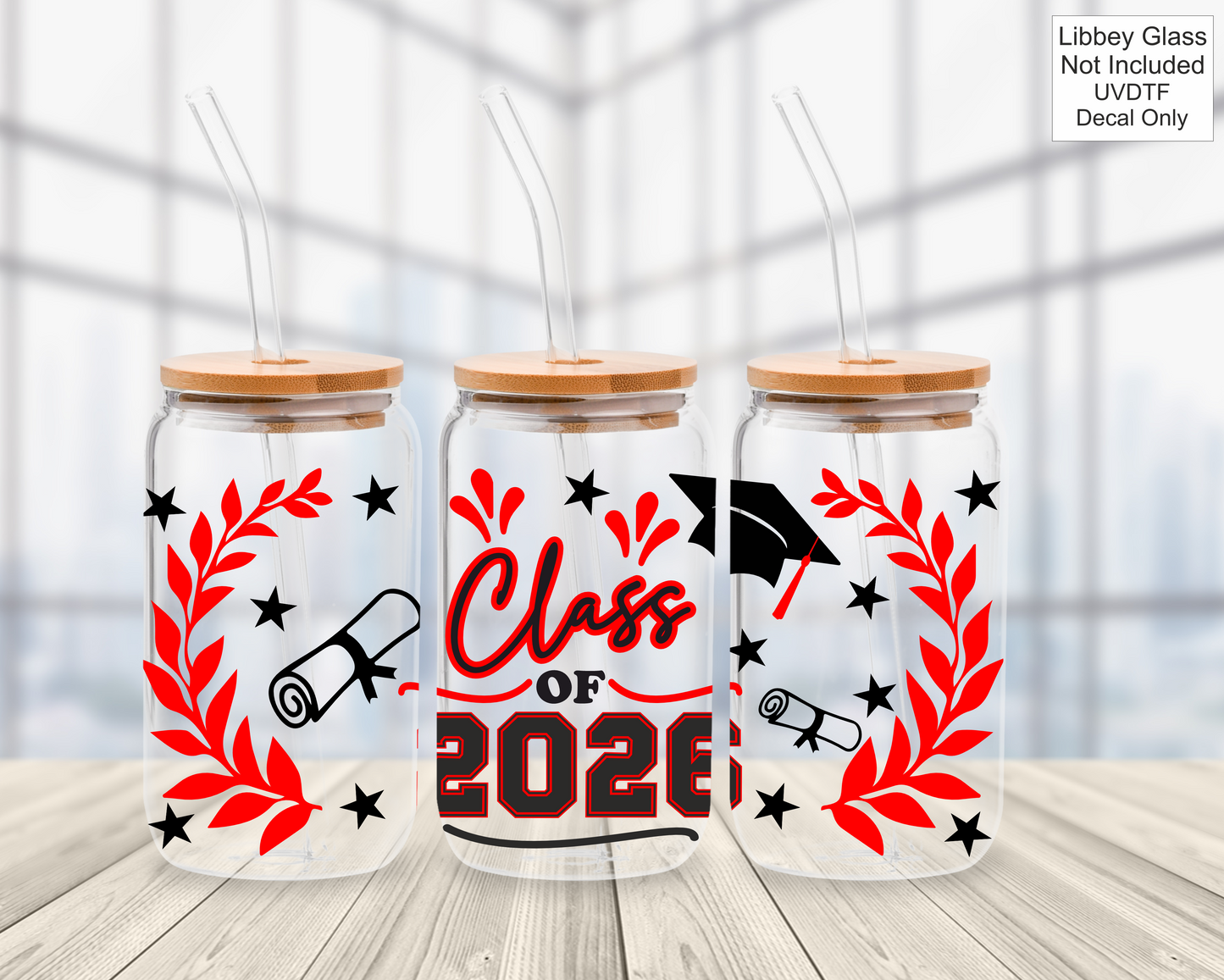 UVDTF 16oz Libbey Glass Wrap - Class Of / Leavers 2026