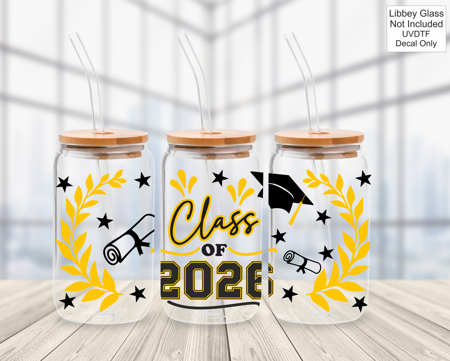 UVDTF 16oz Libbey Glass Wrap - Class Of / Leavers 2026