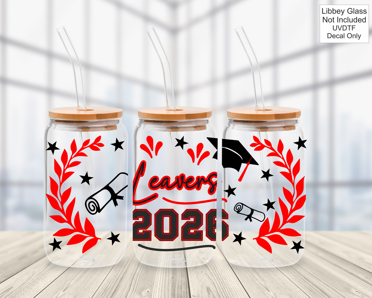 UVDTF 16oz Libbey Glass Wrap - Class Of / Leavers 2026