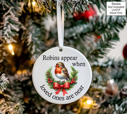 UVDTF Christmas Robins Appear Memorial