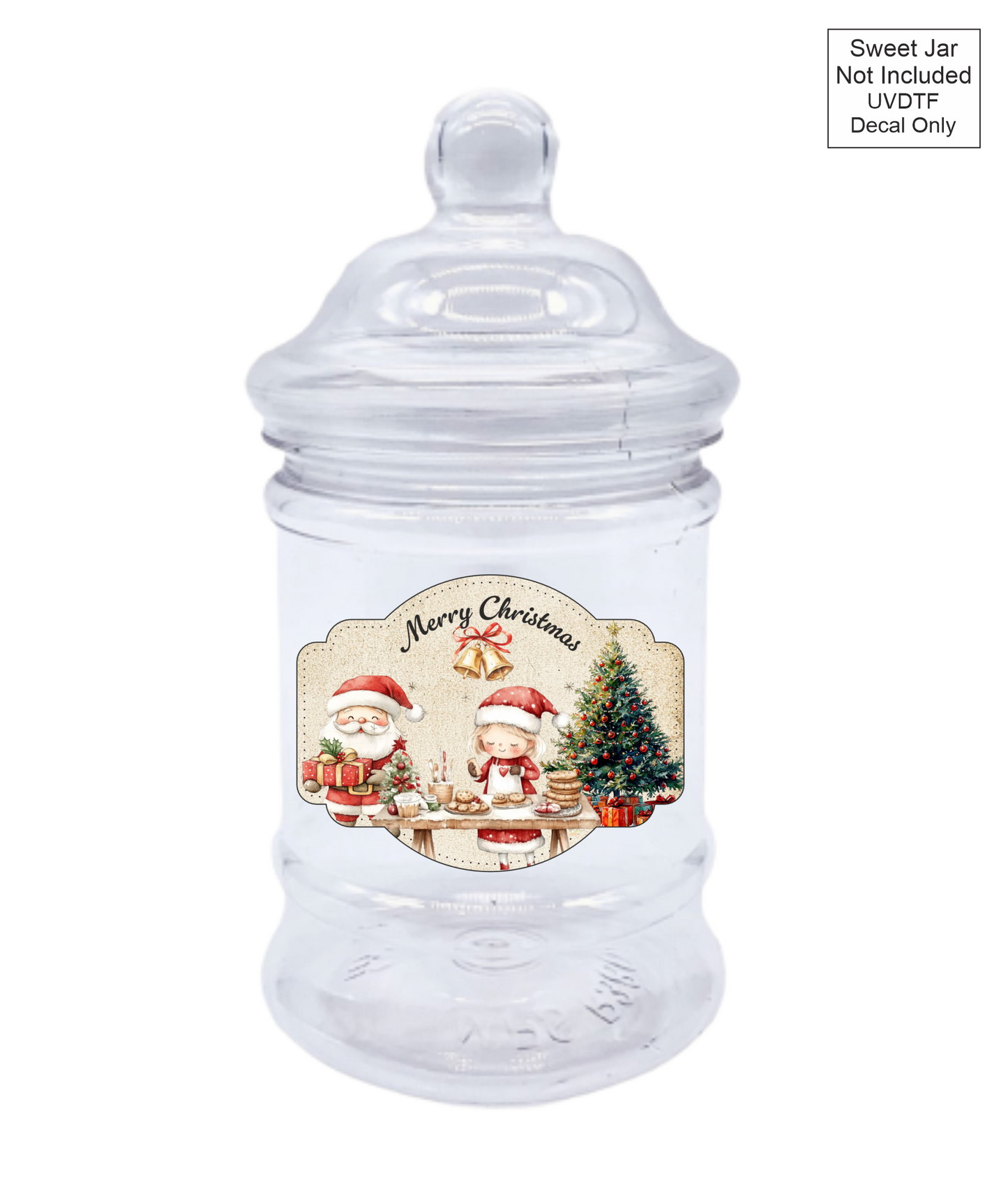 UVDTF Merry Christmas Vintage Label - Sweet Jar
