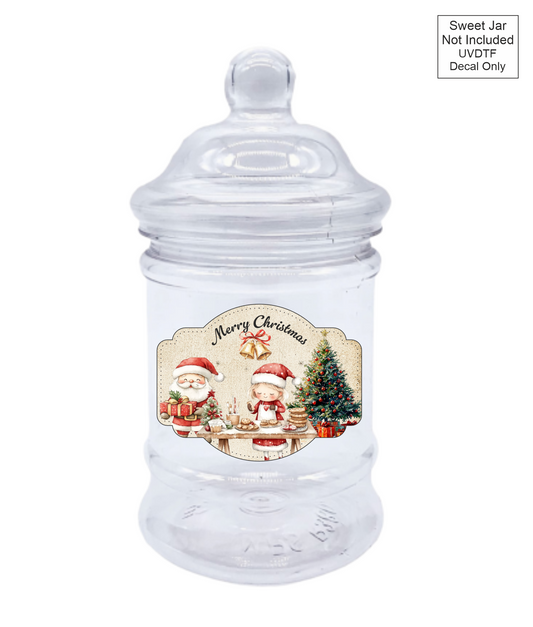 UVDTF Merry Christmas Vintage Label - Sweet Jar