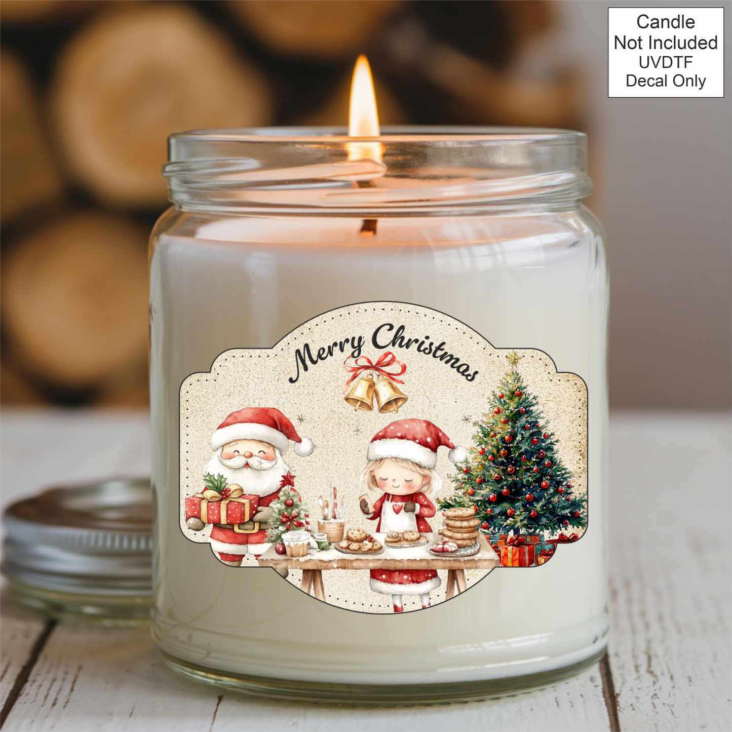 UVDTF Merry Christmas Vintage Label - Sweet Jar
