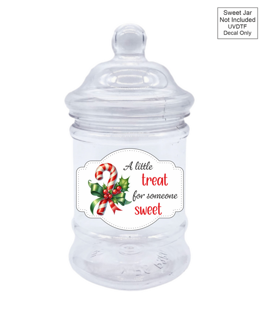 UVDTF Candy Cane White Label - Sweet jar