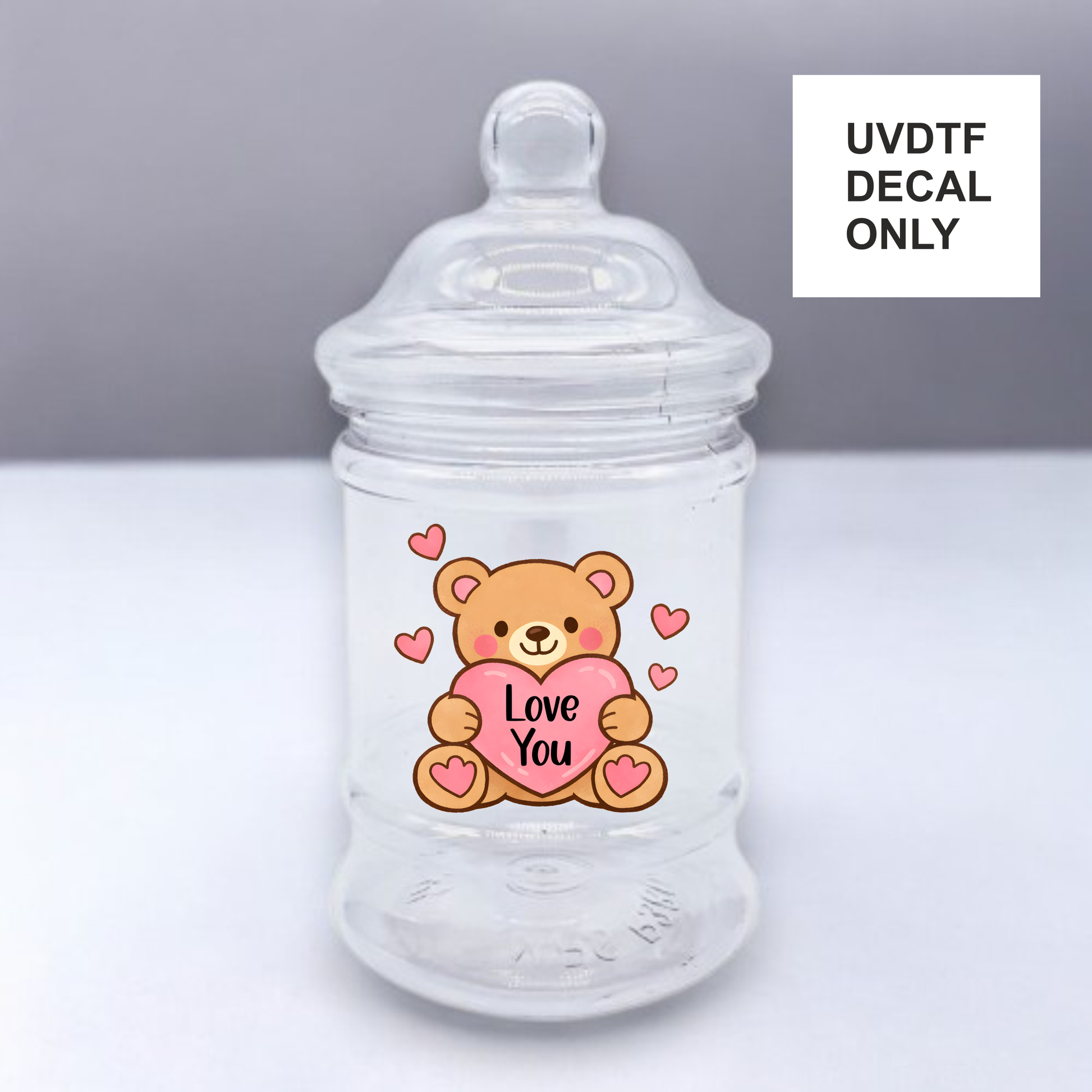 UVDTF Love You Bear -  sweet jar/candle - Mackie Direct