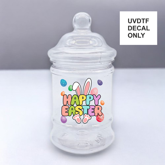 UVDTF Happy Easter -  sweet jar/candle - Mackie Direct
