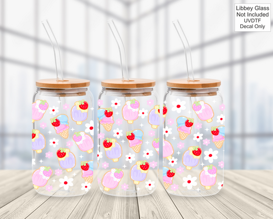 UVDTF 16oz Libbey Glass Wrap - Summer Ice Lollies