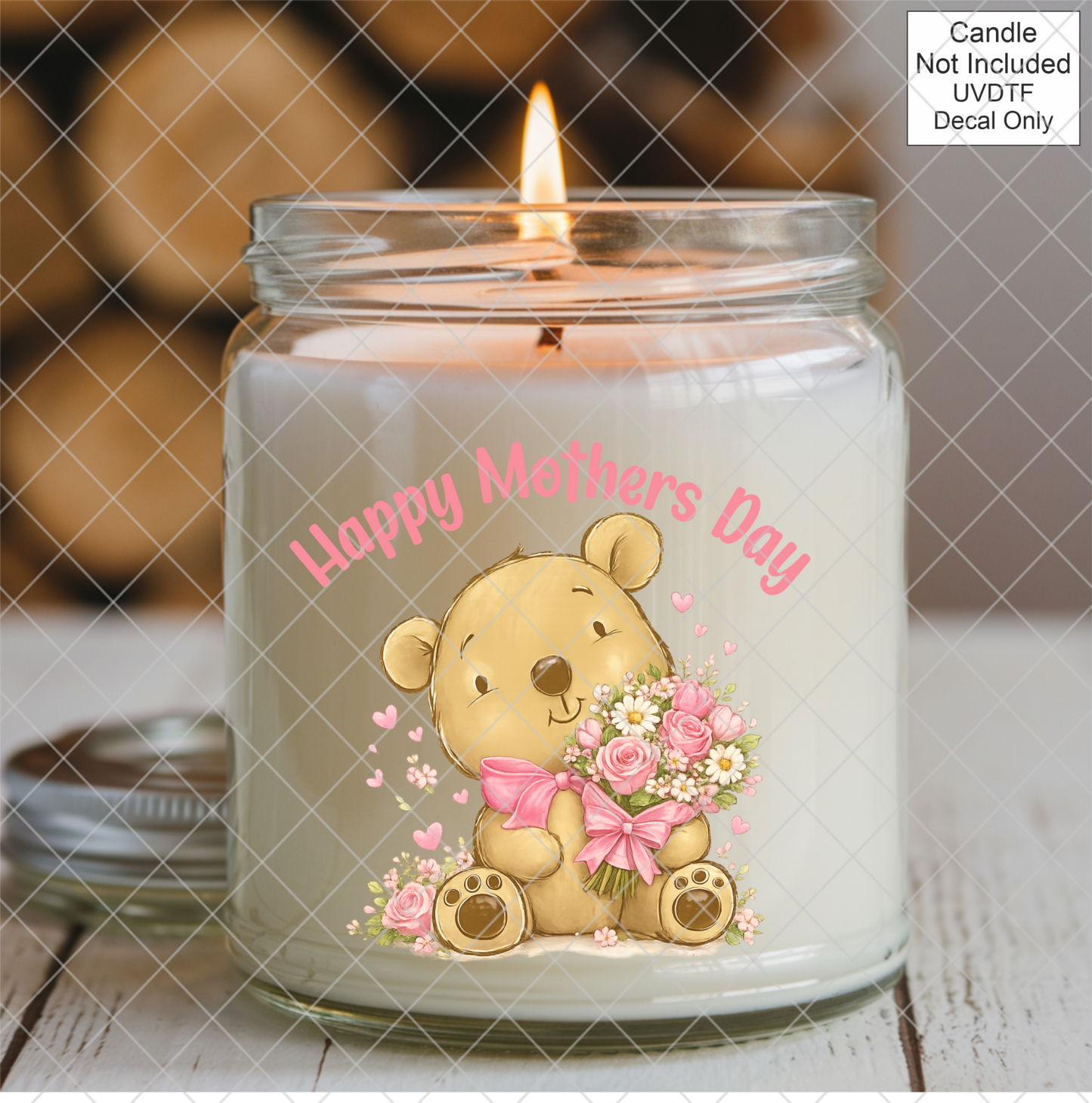 UVDTF Happy Mothers Day Bear - Mackie Direct