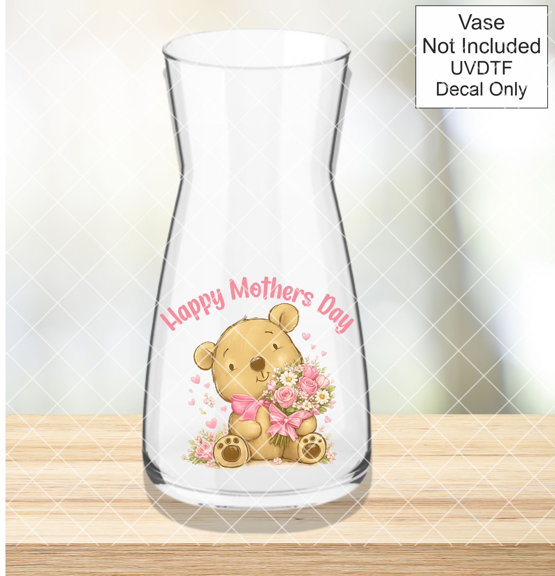 UVDTF Happy Mothers Day Bear - Mackie Direct