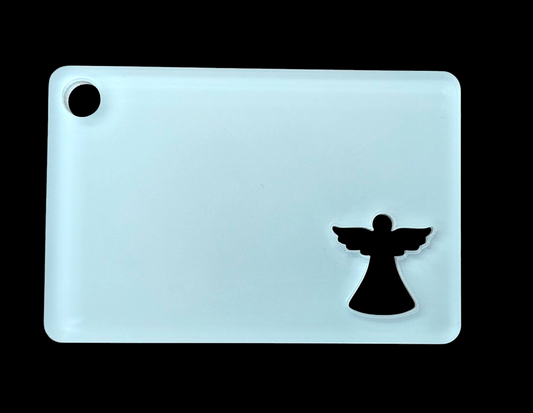 Acrylisub Sublimation Coated Acrylic Keyring With Angel Cut Out