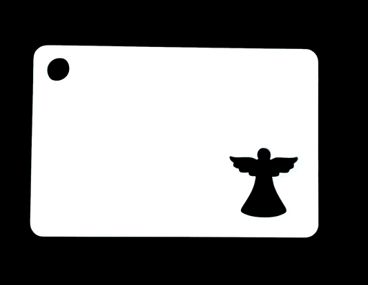 Acrylic Keyring With Angel Cut Out