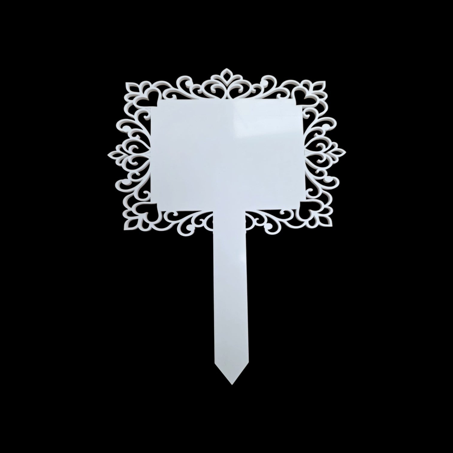 Decorative Edge Acrylic Grave Marker - Mackie Direct