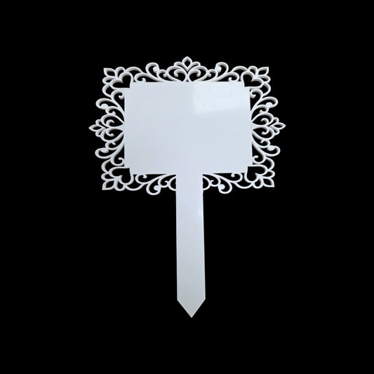 Decorative Edge Acrylic Grave Marker