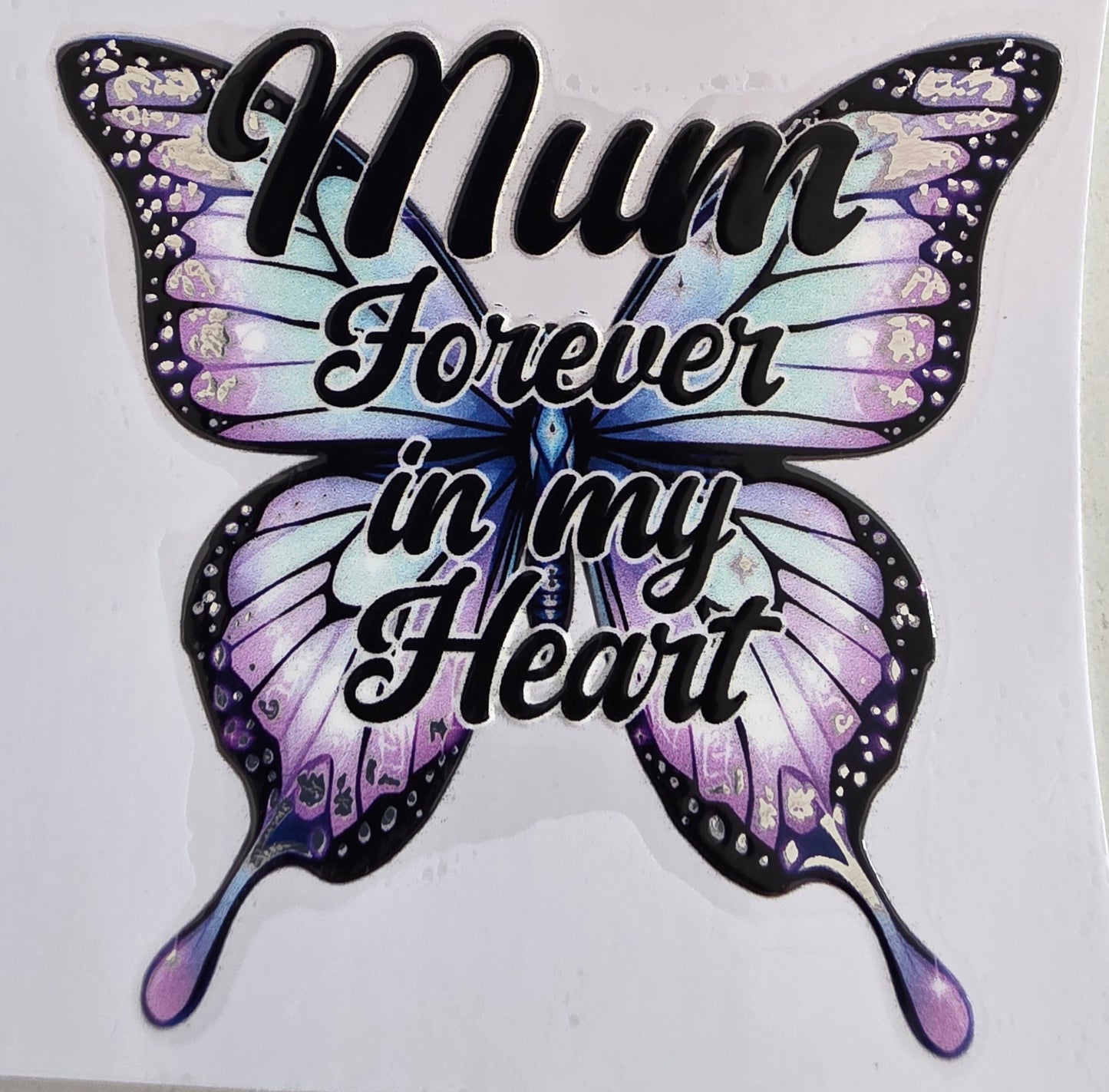Foil UVDTF Memorial Butterfly