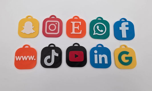 NFC Social Media Tag Keyring