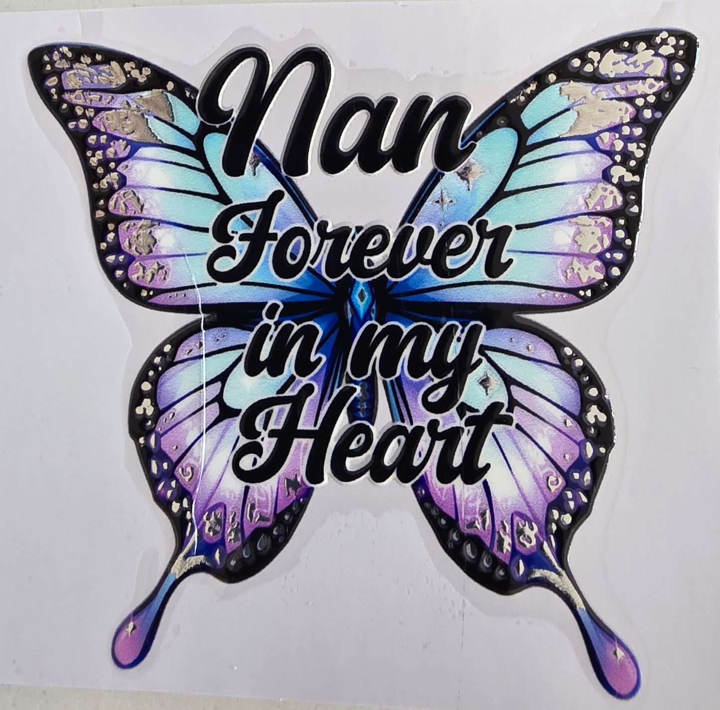 Foil UVDTF Memorial Butterfly