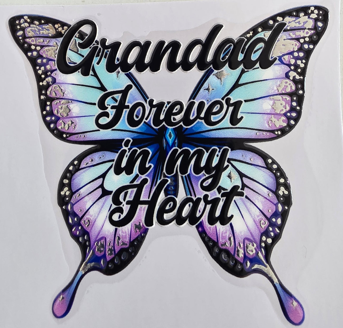 Foil UVDTF Memorial Butterfly