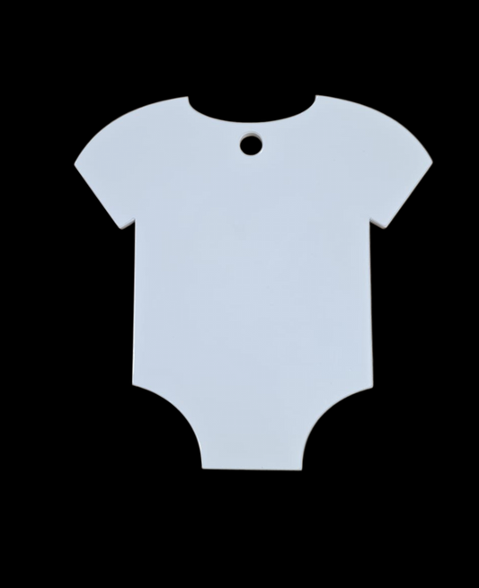 Acrylisub Sublimation Coated Acrylic Baby grow tag - Mackie Direct