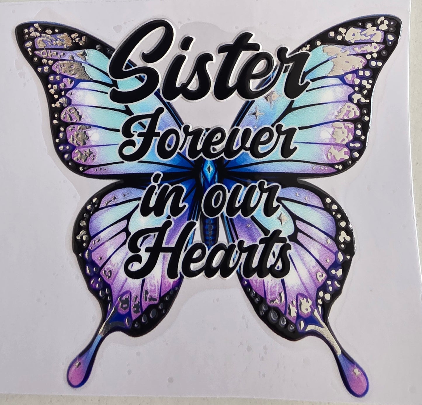 Foil UVDTF Memorial Butterfly