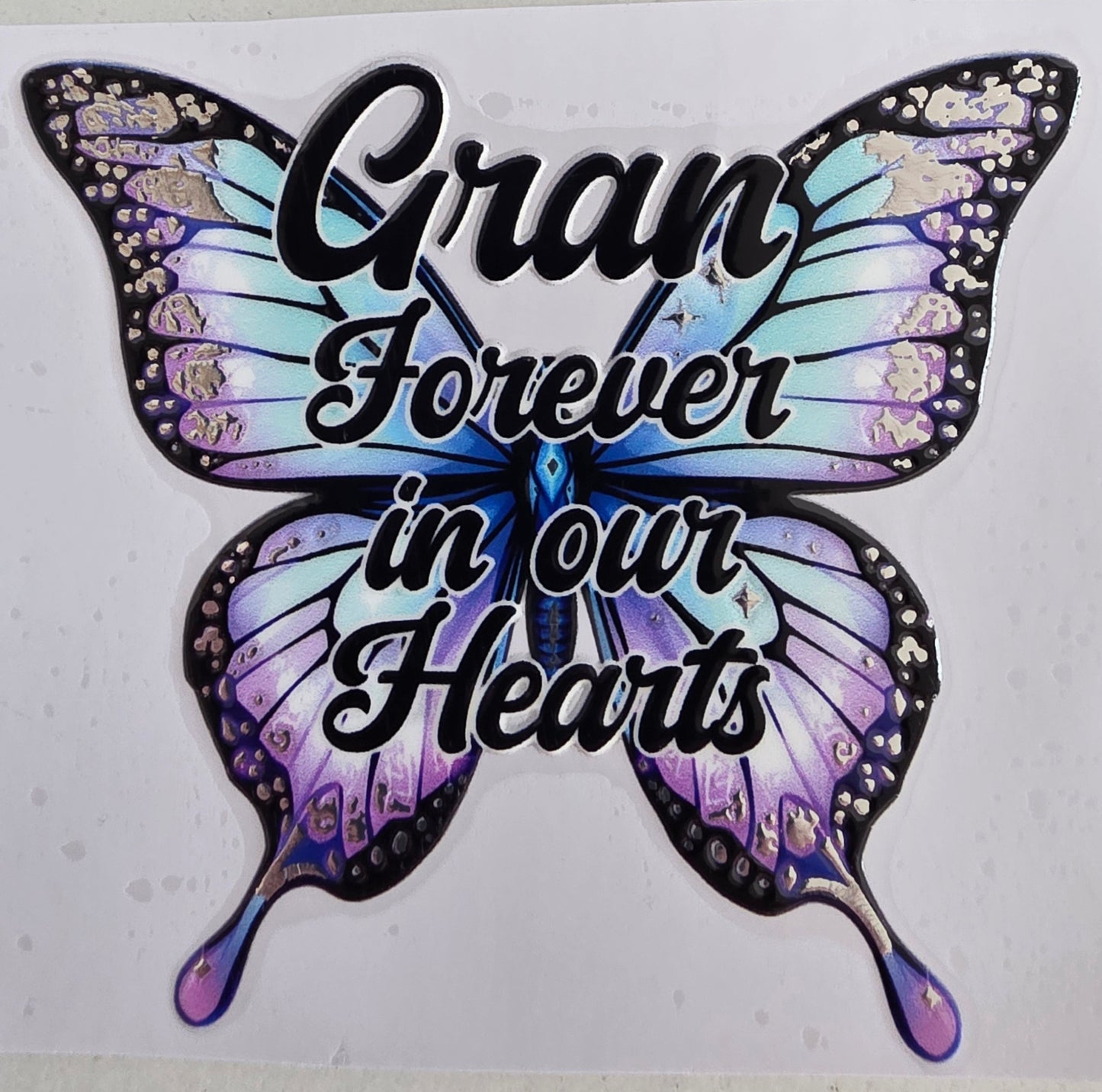 Foil UVDTF Memorial Butterfly