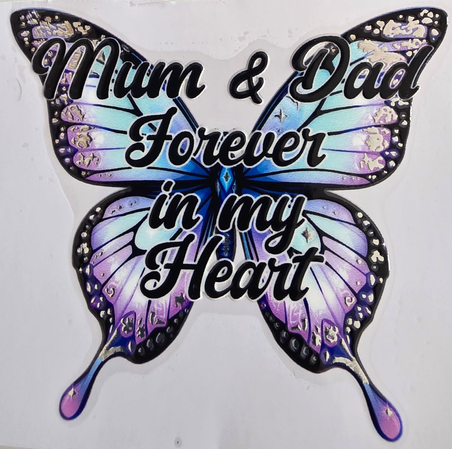 Foil UVDTF Memorial Butterfly