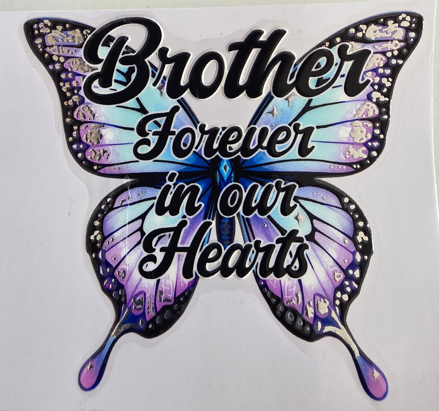 Foil UVDTF Memorial Butterfly