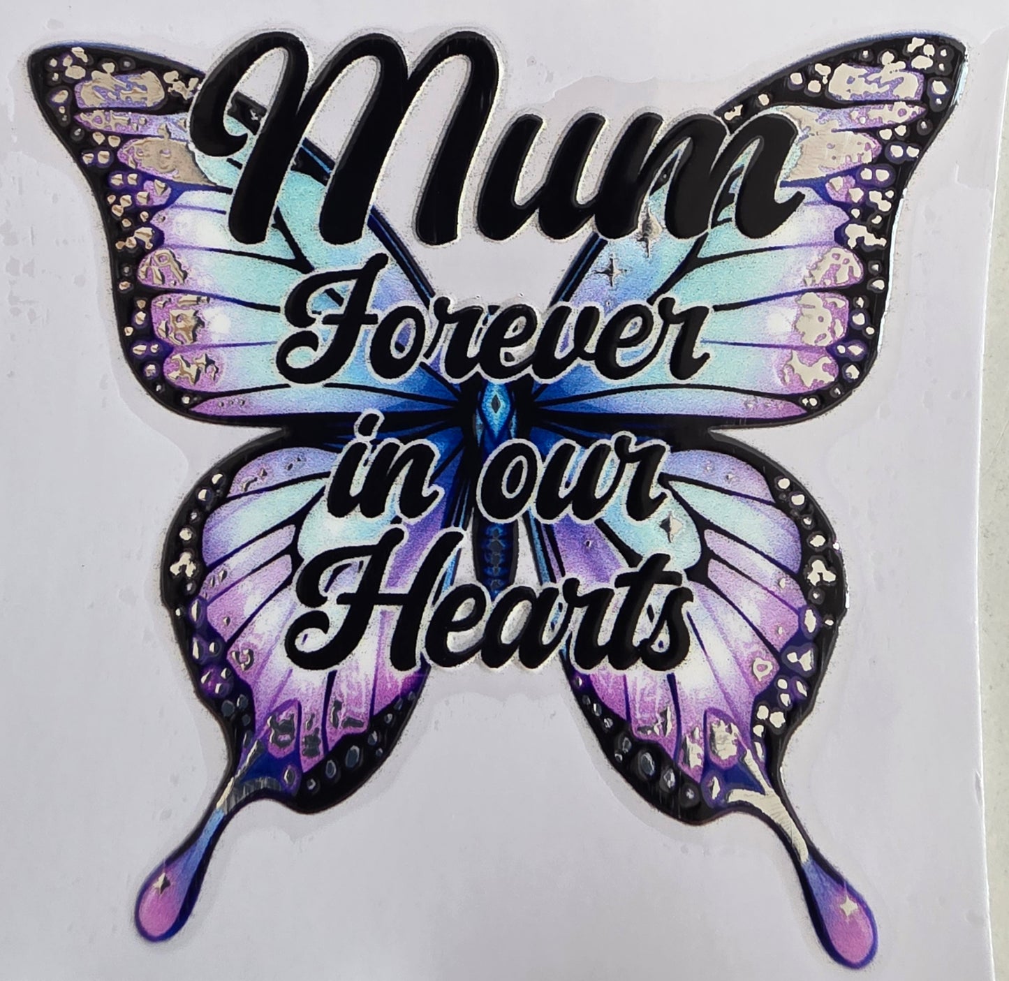 Foil UVDTF Memorial Butterfly