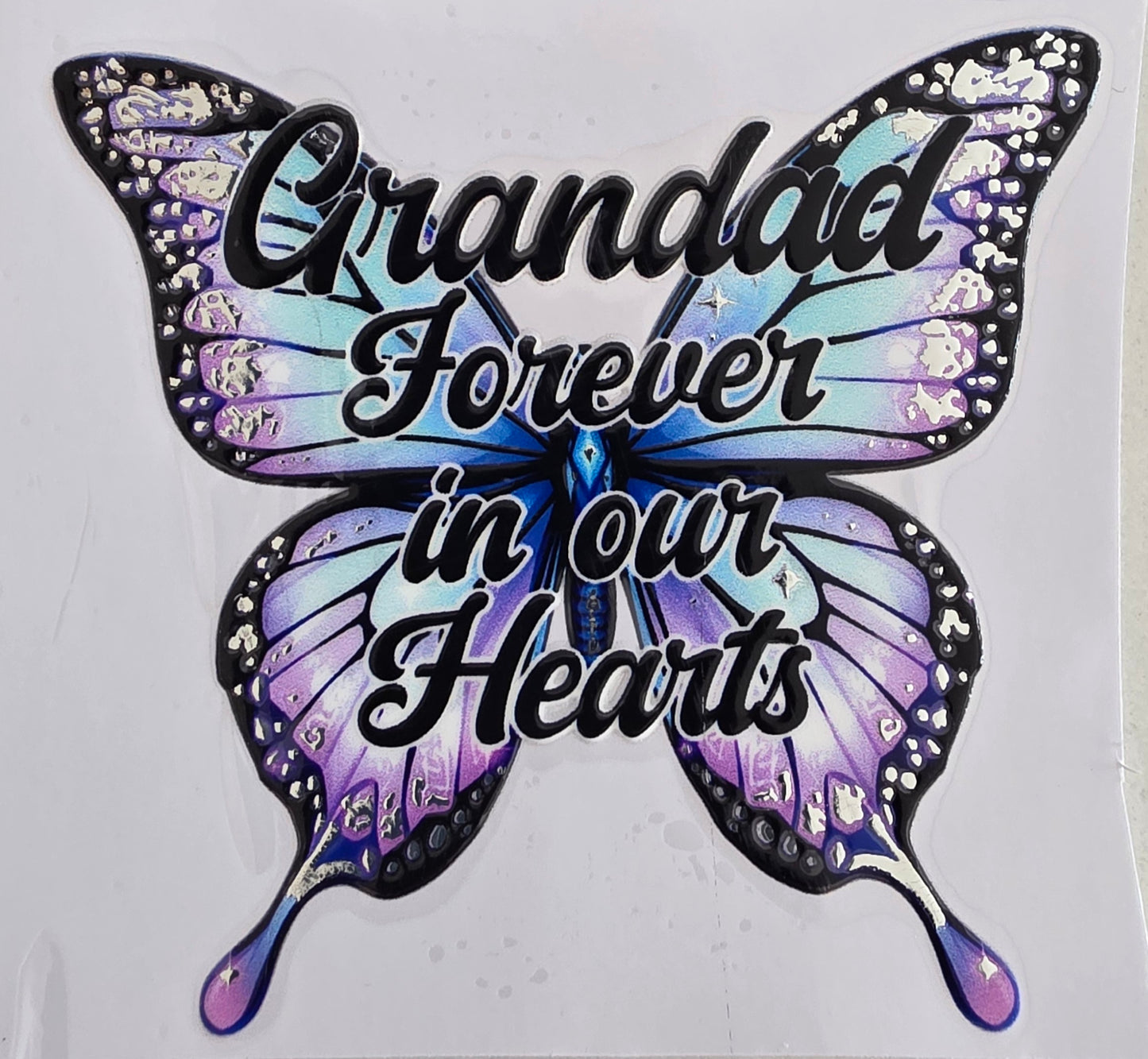Foil UVDTF Memorial Butterfly
