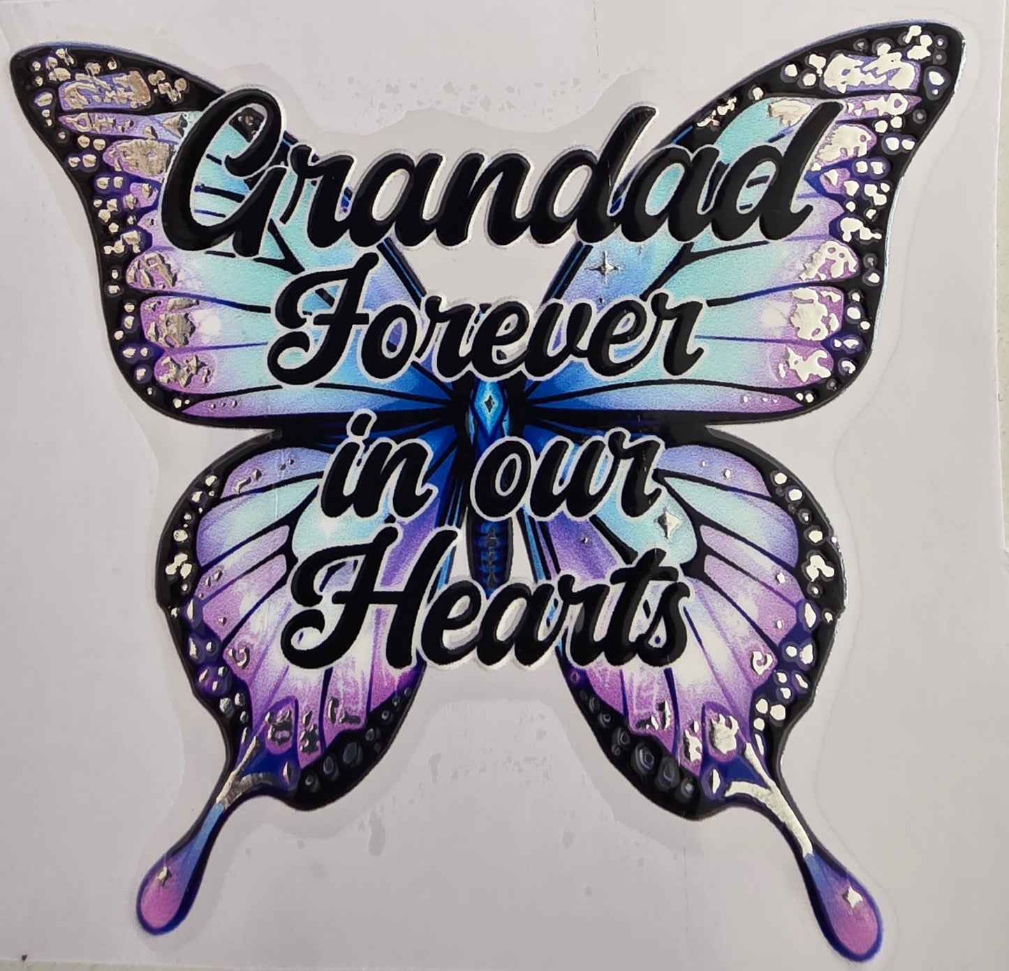 Foil UVDTF Memorial Butterfly