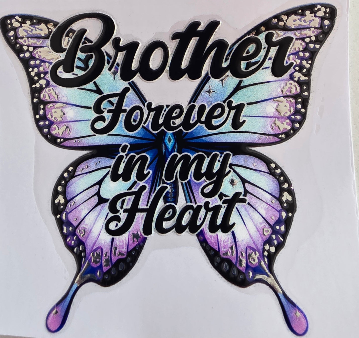 Foil UVDTF Memorial Butterfly