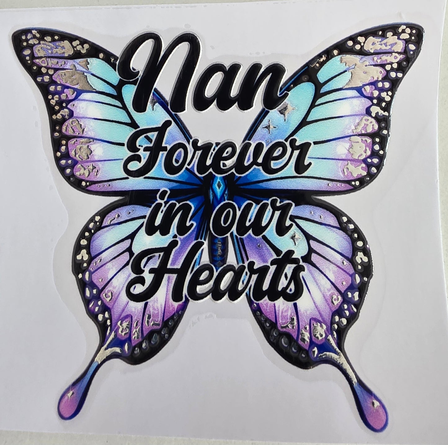 Foil UVDTF Memorial Butterfly