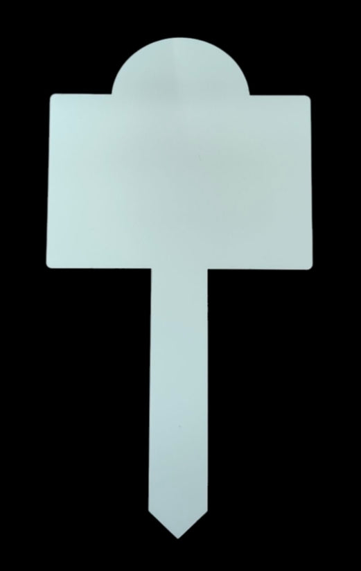 Acrylisub Sublimation Coated Acrylic Rectangle Rounded Top Grave Marker