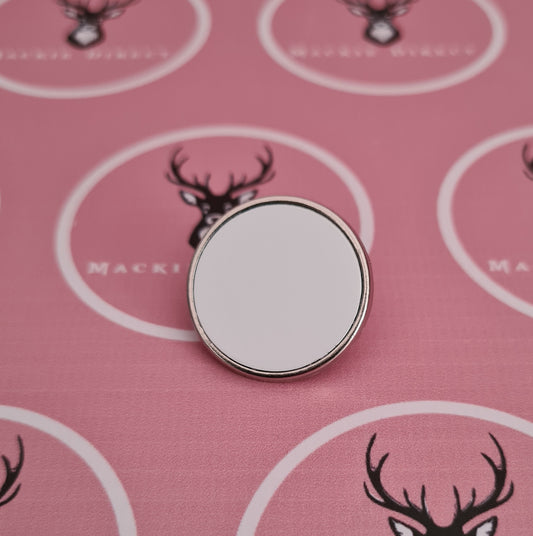 Sublimation Silver Metal Lapel Badge - Mackie Direct