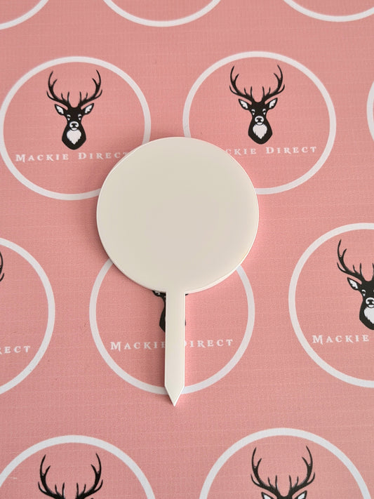 Acrylic Round Cupcake Toppers-Mackie Direct