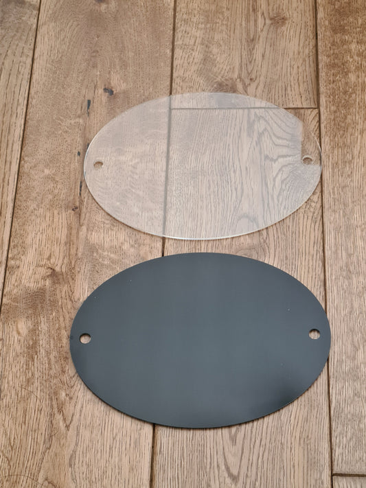Acrylic Oval House Wall Sign / Plaque-Mackie Direct