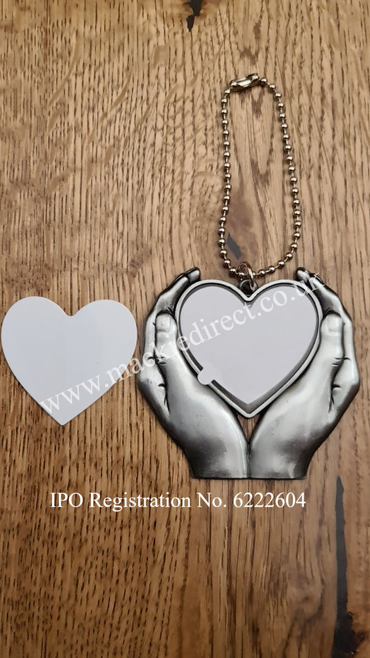 Sublimation Hanging Heart in Hand Decoration/Charm - Mackie Direct