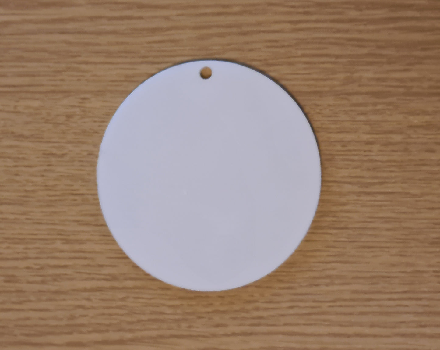 White Acrylic Hanging Disc-Mackie Direct